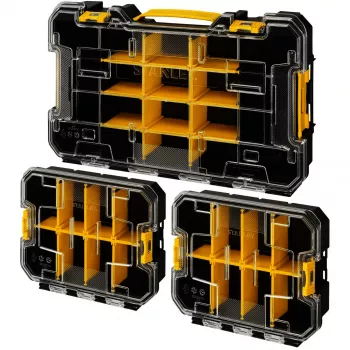 STANLEY PRO-STACK Organizer-Set 3-teilig Schwarz/Transparent