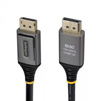 StarTech.com 0,5m DisplayPort 2.1 DP80 Kabel - DisplayPort Stecker auf DisplayPort Stecker - Schwarz