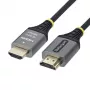 StarTech.com 1m Premium High Speed HDMI Kabel mit Ethernet - 4K 60Hz, HDMI Stecker auf Stecker, Schwarz & Silber