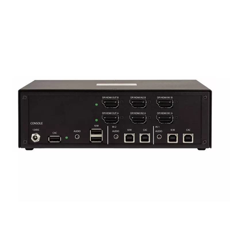 StarTech.com CK4-HP202C sicherer 2-Port-KVM-Umschalter für zwei Monitore, HDMI/DisplayPort, 4K 60Hz, NIAP 4.0