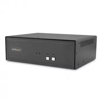 StarTech.com CK4-HP202C sicherer 2-Port-KVM-Umschalter für zwei Monitore, HDMI/DisplayPort, 4K 60Hz, NIAP 4.0