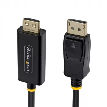 StarTech.com 4,5 m DisplayPort auf HDMI Adapterkabel mit Greifverbindern, 4K 60Hz HDR, Schwarz