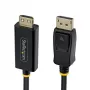 StarTech.com 4,5 m DisplayPort auf HDMI Adapterkabel mit Greifverbindern, 4K 60Hz HDR, Schwarz