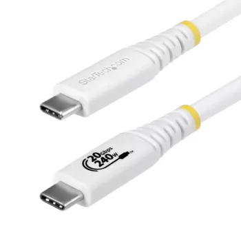 StarTech.com USB4 USB-C auf USB-C Kabel, 20 Gbps, 240W PD, 2 m, Weiß
