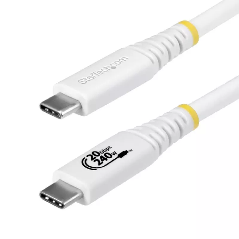 StarTech.com USB4 USB-C auf USB-C Kabel, 20 Gbps, 240W PD, 2 m, Weiß