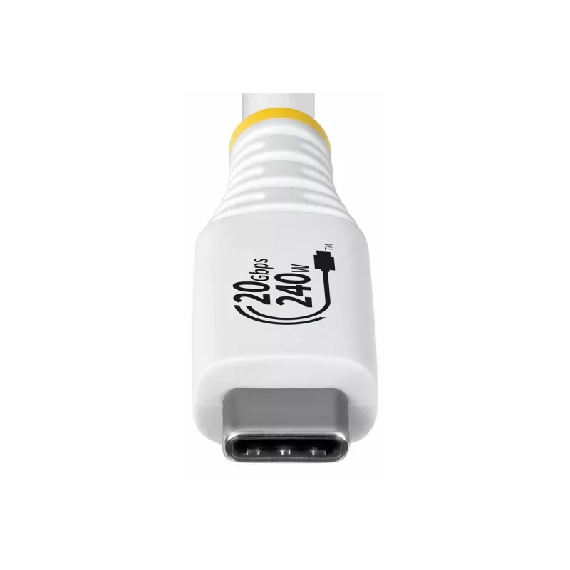 StarTech.com USB4 USB-C auf USB-C Kabel, 20 Gbps, 240W PD, 2 m, Weiß