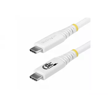 StarTech.com USB4 USB-C auf USB-C Kabel, 20 Gbps, 240W PD, 2 m, Weiß