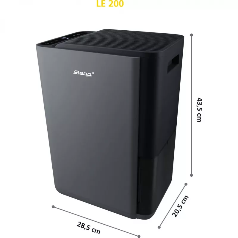 Steba LE 200 Luftentfeuchter, 2 L Tank, Schwarz