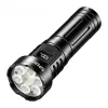 Superfire L24 USB-C wiederaufladbare LED-Taschenlampe, 2500 Lumen, 500 m Leuchtweite, IP44, Schwarz