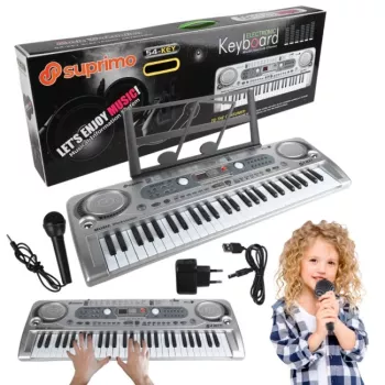 SUPRIMO 824 USB-Tastatur mit Mikrofon zum Spielenlernen, für Kinder