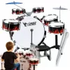 SUPRIMO K-DRUMS 2 großes Kinder-Schlagzeug mit 6 Trommeln, Rot/Schwarz