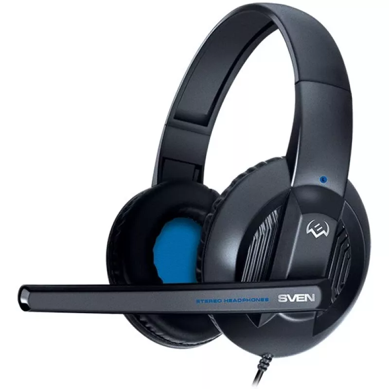 SVEN AP-680MV Kabelgebundenes Over-Ear-Headset mit Mikrofon, Schwarz