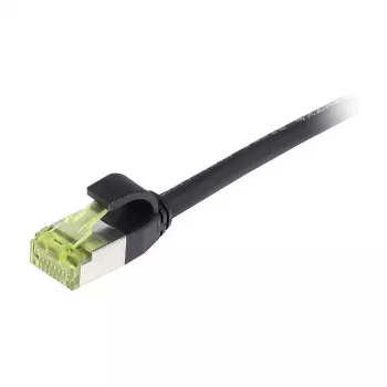 SYNERGY21 S217912 CAT6A S/FTP Slim Patchkabel, RJ45, 0,25 m, Schwarz, LSZH