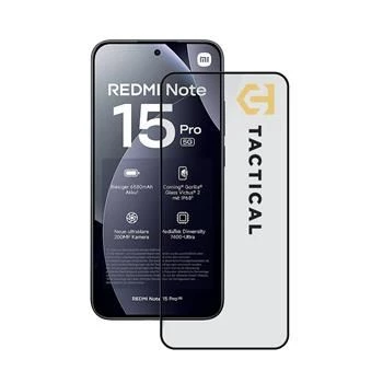 Tactical Glass Shield 5D Panzerglas-Displayschutzfolie für Xiaomi Redmi Note 15 Pro+ Schwarz