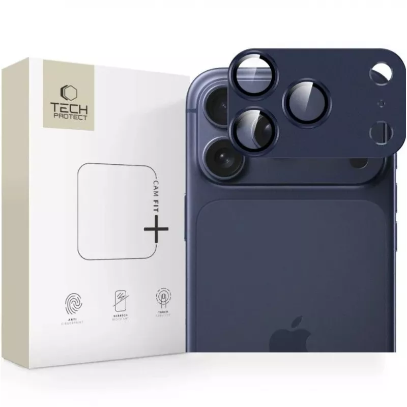 Tech-Protect CamFull Fit Kameraobjektivschutz für Apple iPhone 17 Pro, Tiefblau