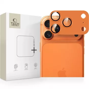 Tech-Protect CamFull Fit Kameraobjektivschutz für Apple iPhone 17 Pro Max - Cosmic Orange