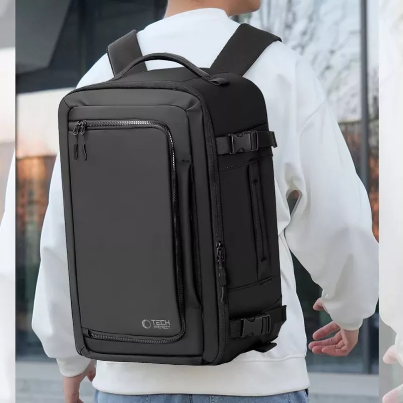 Tech-Protect Defender S50 Rucksack für Ryanair & Wizzair, 20L Laptop - Schwarz