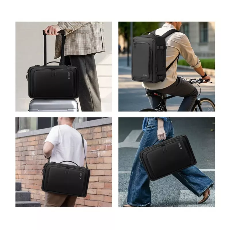 Tech-Protect Defender S50 Rucksack für Ryanair & Wizzair, 20L Laptop - Schwarz