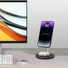 Tech-Protect QI15W-A21 MagSafe 15W Induktives Ladegerät mit 2-in-1 Smartphone/Kopfhörer-Ständer - Schwarz