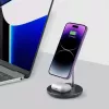 Tech-Protect QI15W-A21 MagSafe 15W Induktives Ladegerät mit 2-in-1 Smartphone/Kopfhörer-Ständer - Schwarz