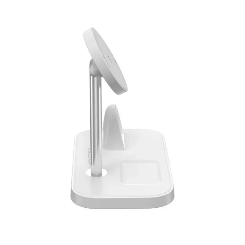 Tech-Protect A22 3-in-1 magnetisches MagSafe Wireless Charger QI15W, weiß