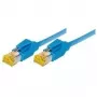 TECLINE Cat 6a S/FTP Patchkabel, 0,5m, Blau, LSZH, 10GbE, Hirose TM31 72200B