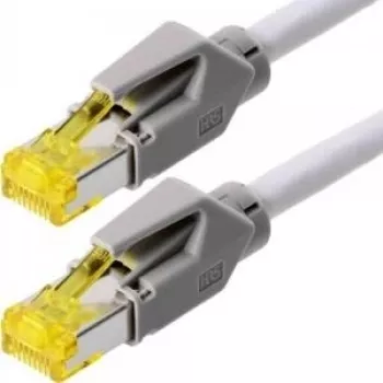TECLINE Dätwyler Cat 6a S/FTP Patchkabel, 7,5 m, Grau, LSZH, Hirose TM31 78007