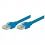 TECLINE Dätwyler Patchkabel S/UTP, Cat 5e, Blau, 1,0 m Hochflexibel, mit Hirose TM11 Steckern (71901B)