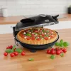 TEESA SUPREME Pizzaofen, 1200 W, 32 cm, Sichtfenster, herausnehmbarer Stein