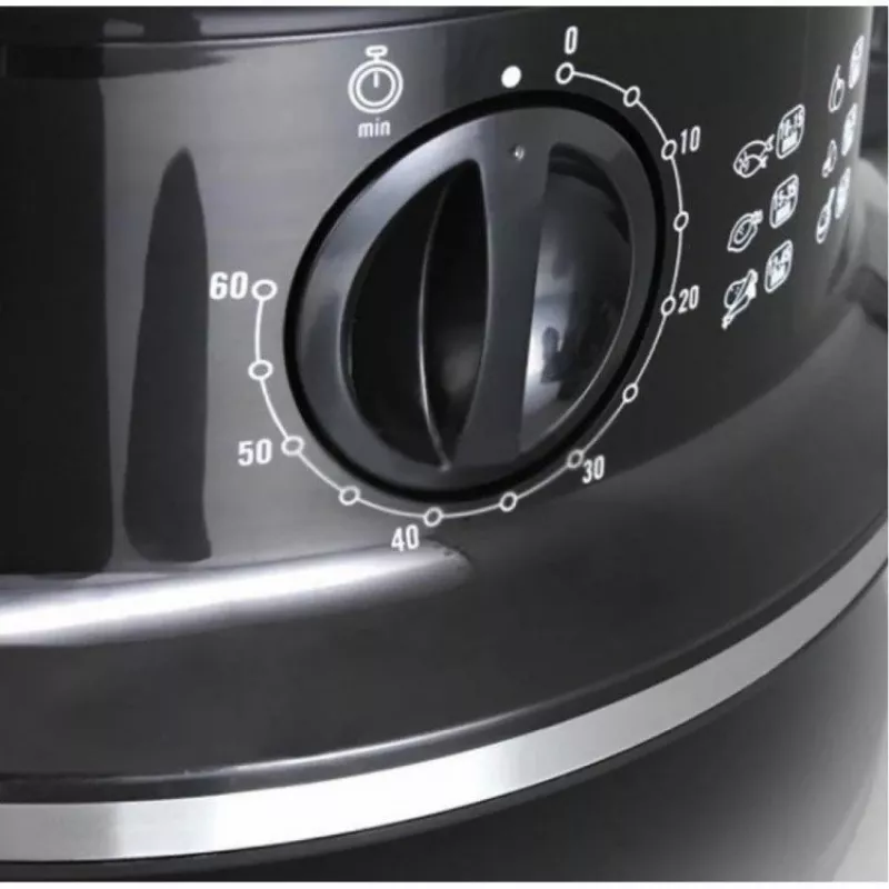 Tefal Convenient VC140135 Dampfgarer, 2 Körbe, 6 L, 900 W, Schwarz
