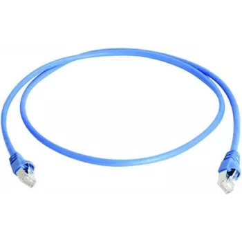 Telegärtner 100008172 CAT 5e F/UTP RJ45 Patchkabel, 0,5 m, Blau, Flammhemmend, Knickschutz