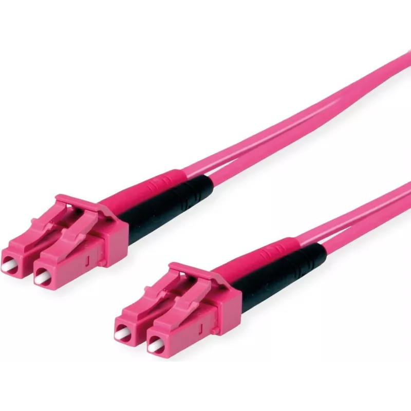TELEGÄRTNER 10m LC auf LC OM4 Duplex 50/125 Multimode LWL Patchkabel, Violett LSZH 100011512