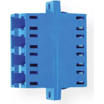 Telegärtner Keramikhülse LC Quad Adapter, Multimode/Singlemode, Blau, 4-Port, Zirkonia-Hülsen, ≤0,2 dB Einfügedämpfung, Panel-Montage J08071A0019