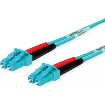 Telegärtner LC auf LC Multimode OM3 Duplex LWL Patchkabel, 2m, Aqua L00871A0006