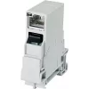 Telegärtner STX RJ45 DIN-Schienen-Dose Cat.6A Geschirmt, Hellgrau