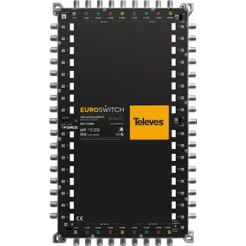 TELEVES EUROSWITCH 9x9x32 F Multiswitch, 8 Satelliten-Eingänge, 32 Teilnehmer-Ausgänge, kaskadierbar