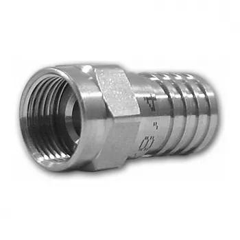 Televes FCR70 F-Type Crimp-Stecker für 7 mm Koaxialkabel, vernickeltes Messing, 75 Ohm, 0-3000 MHz