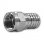 Televes FCR70 F-Type Crimp-Stecker für 7 mm Koaxialkabel, vernickeltes Messing, 75 Ohm, 0-3000 MHz