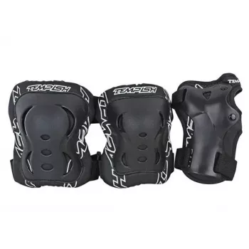 Tempish FID 3 Schützerset - Knie, Ellbogen & Handgelenke - Schwarz, Größe L (6-teilig)