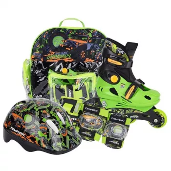 Tempish Racer Baby Inline-Skates mit Schutzset, 30-33
