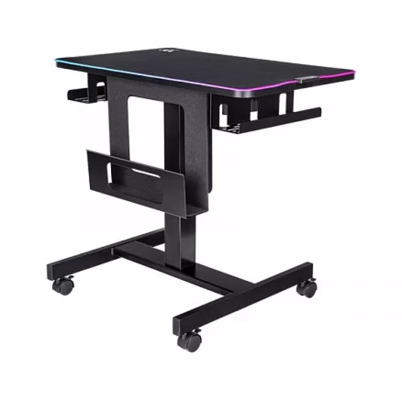 Thermaltake CycleDesk 100 GGD elektrischer Gaming-Tisch, MDF-Tischplatte, 800x500 mm, Schwarz
