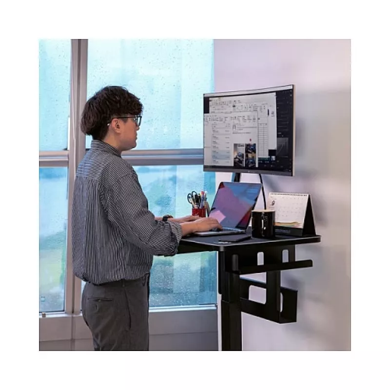 Thermaltake CycleDesk 100 GGD elektrischer Gaming-Tisch, MDF-Tischplatte, 800x500 mm, Schwarz