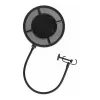 THRONMAX P1 Doppelschicht-Nylon-Mesh-Popfilter mit 350 mm Schwanenhals und Universal-Schraubklemme, Schwarz