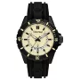 TIMBERLAND Herren Medford 46mm beige Zifferblatt schwarzes Silikonarmband Quarzuhr 15578JSB-14P