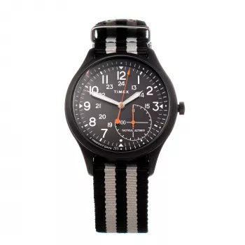 TIMEX Expedition North Field Post Herrenuhr mechanisch Handaufzug 41mm Edelstahlgehäuse schwarzes Zifferblatt braunes Lederarmband TW2V10600LG