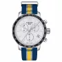 TISSOT T-Sport Chrono XL Classic Herrenuhr 42mm braunes Lederarmband silbernes Zifferblatt T09541717372