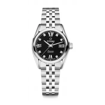 TITONI Damen Automatikuhr 23909S-354 27mm Edelstahl Silbernes Zifferblatt