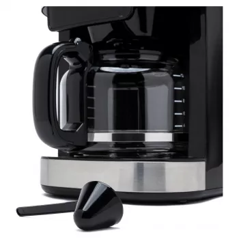 Tornado TCM1025A-GS Filterkaffeemaschine mit Mahlwerk, 1,25 l, 1000 W, Edelstahl/Schwarz