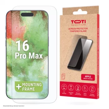 TOTI Tempered Glass 2D Screen Protector Full Cover für iPhone 16 Pro Max Transparent