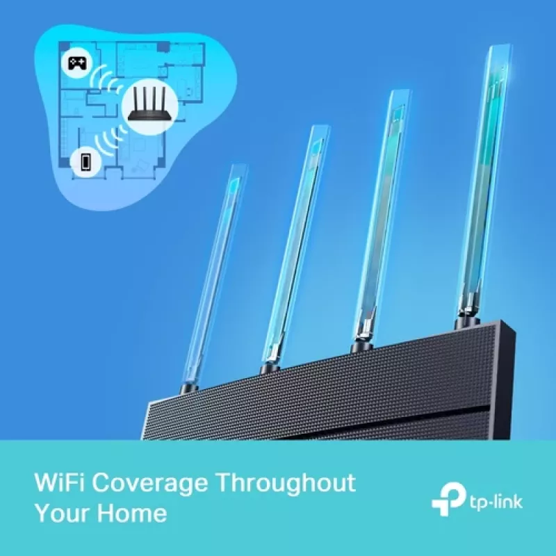 TP-Link Archer AX18 Dualband-Gigabit-WLAN-Router (2,4 GHz / 5 GHz), Schwarz
